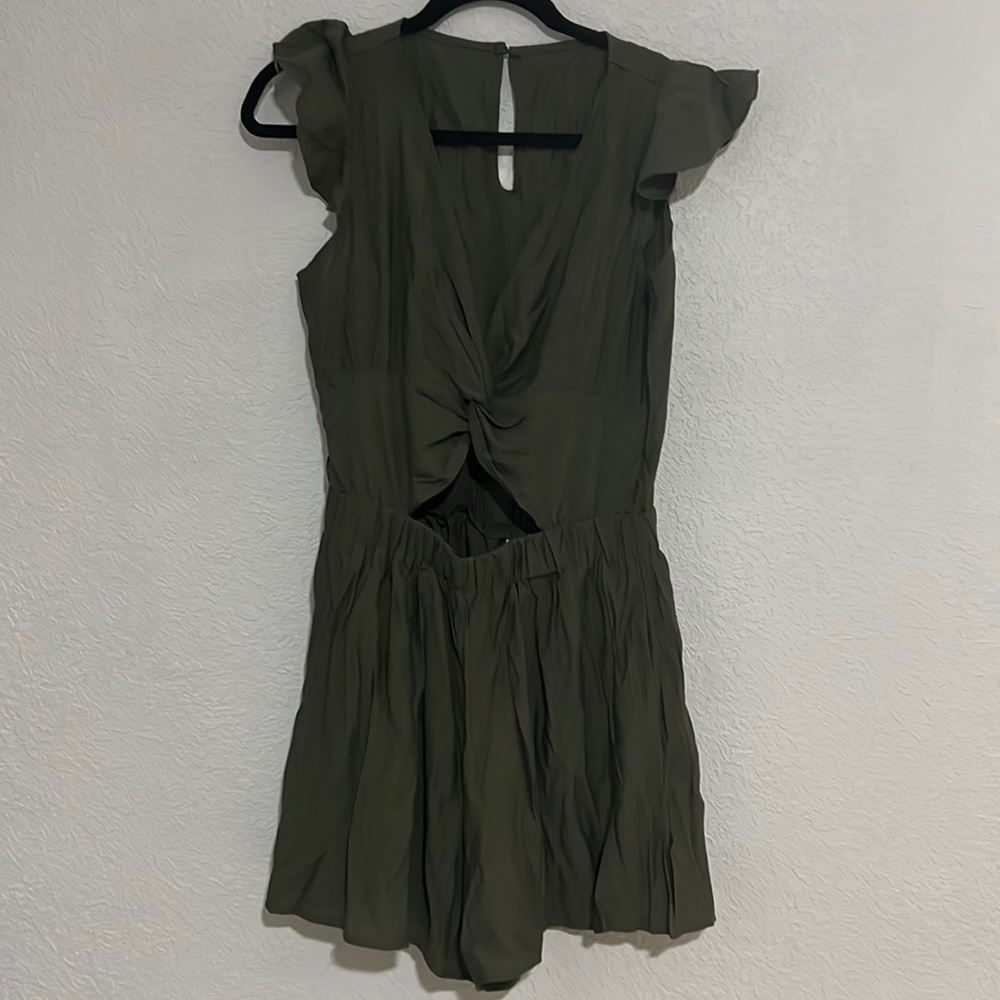 Army green romper